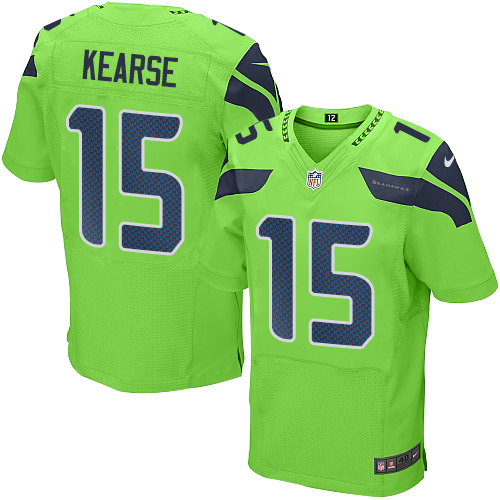 Men's Elite Jermaine Kearse Nike Jersey Green - #15 Rush NFL Seattle Seahawks